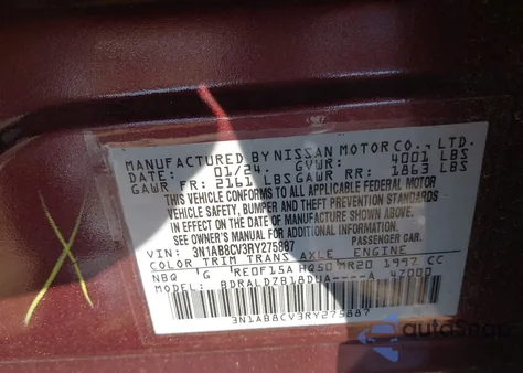 2024 Nissan Sentra Sv Xtronic Cvt z USA, uszkodzony, nr VIN 3N1AB8CV3RY275887